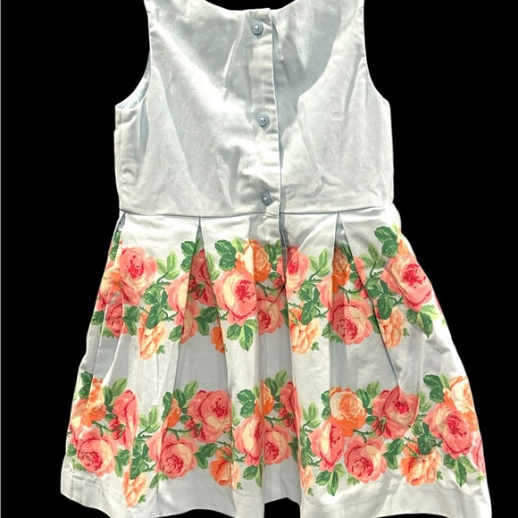 JANIE And JACK All Abloom Little Girl’s Rose Print Dress Sz 3 - Picture 4 of 9
